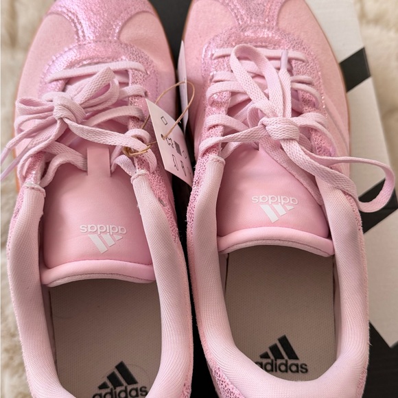 adidas Pink Suede Platform Sneakers with Gum Sole - Picture 4 of 7